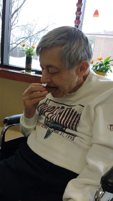 Dad and chocolate chip cookie Feb 2016