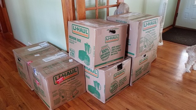 Boxes from Mom's place